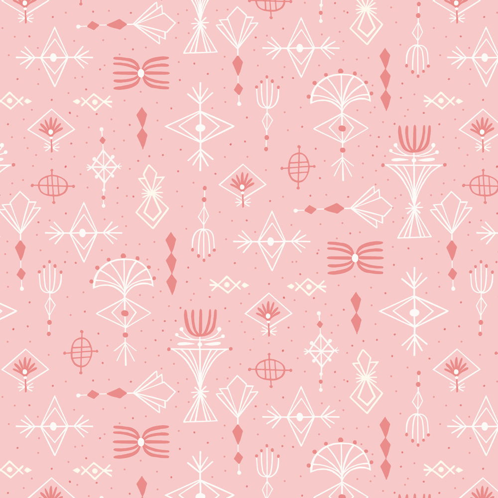 pattern, textile, geometric, pink, repeat pattern, surface design, illustration, gouache, painting