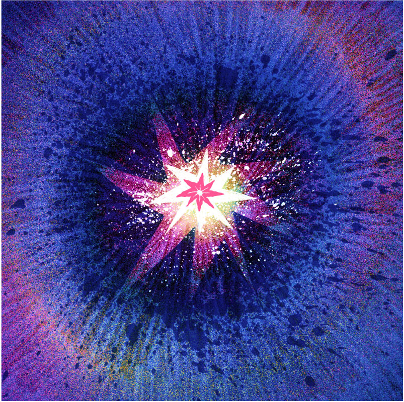 supernova, illustration, stars, magic, packaging, design