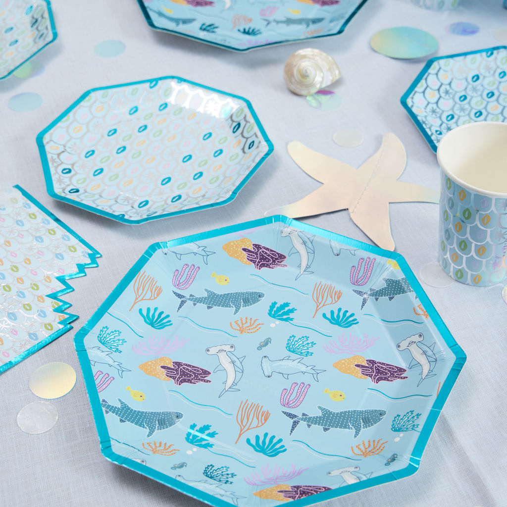 sharks, illustration, surface design